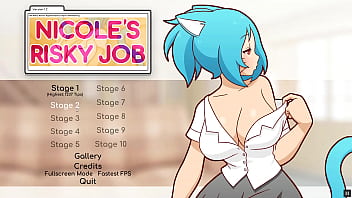 Nicole Risky Job [Hentai game PornPlay ] Ep.2 fondling tits to attract more customers