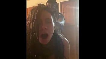 Beautiful latina dreadhead gets bent over kitchen counter and gets her brains fucked out